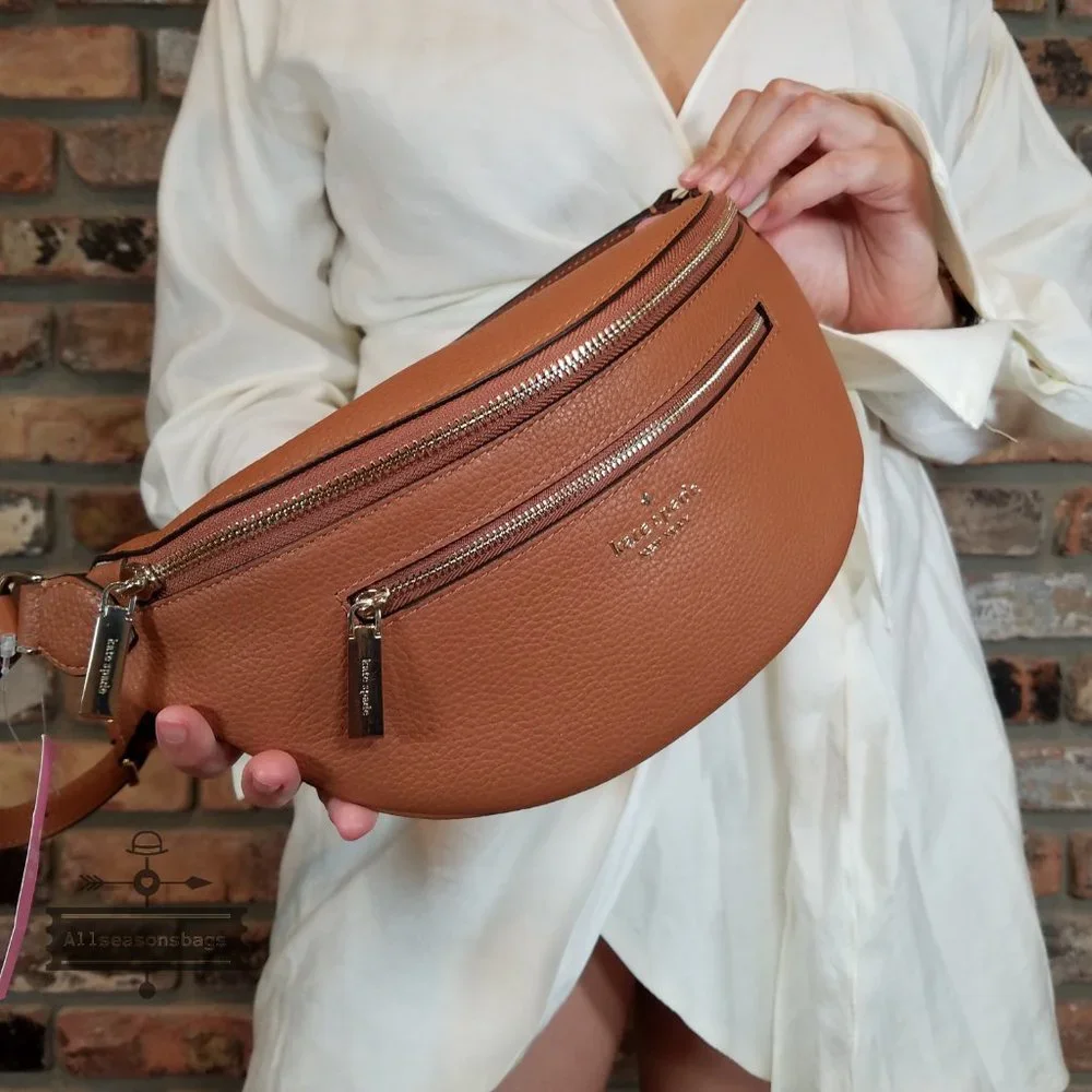 AUTHENTIC Kate Spade New York Leila Leather Belt Bag Fanny Pack in Warm GINGER - Picture 5 of 7